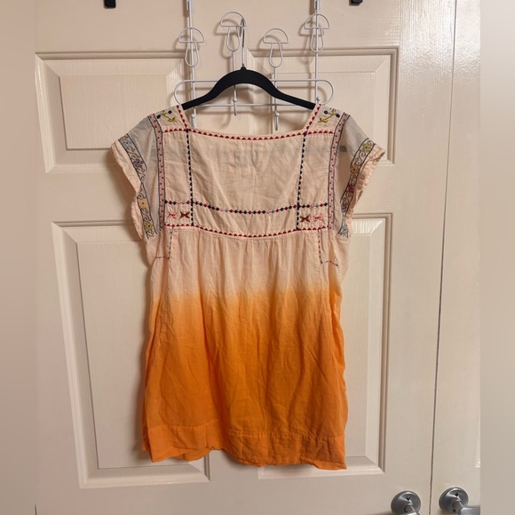 Johnny Was BIYA 100% Cotton Embroidered Boho Tie Dye Gypsy Style Blouse - Picture 2 of 5